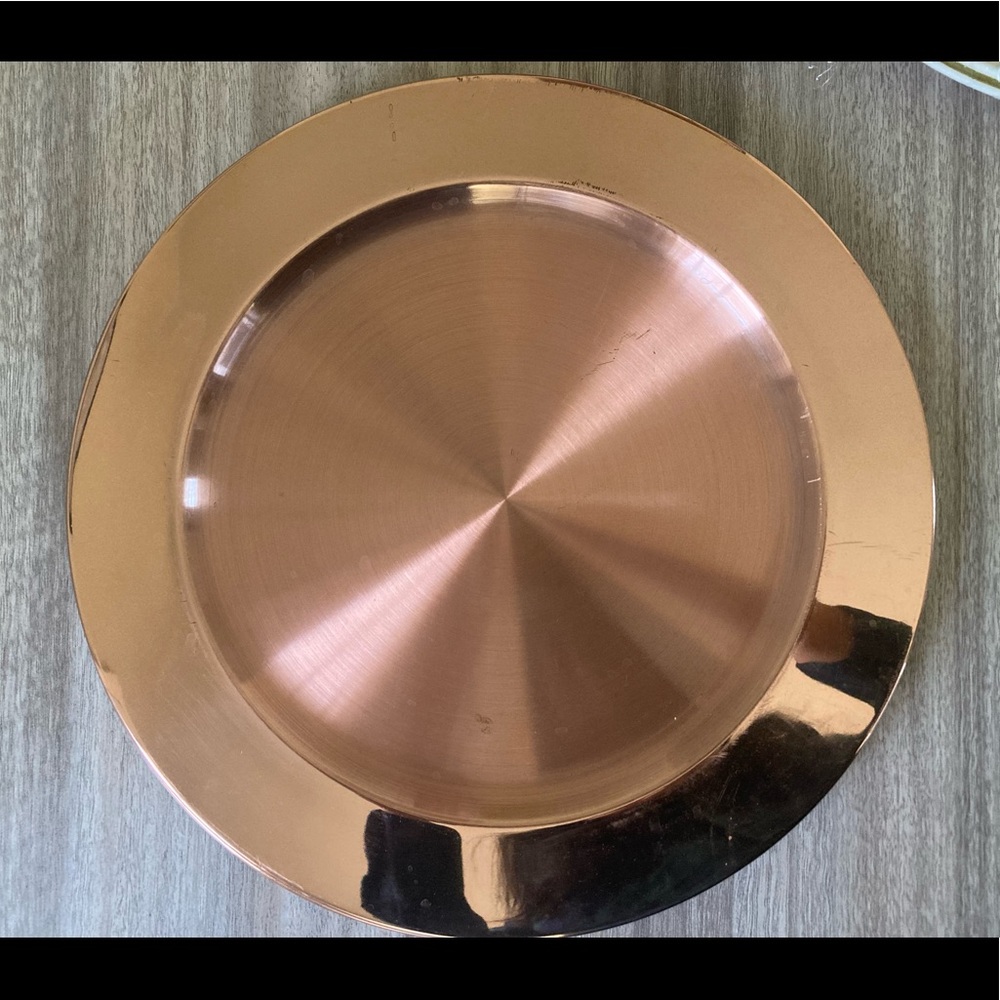 Crate & Barrel Gold Chargers Set of 4